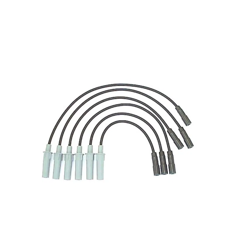 671-6137 – DENSO Spark Plug Wire Set, OE-Replacement Black 7 Millimeter Wire Outside Diameter Silicone Jacket 180 Deg...